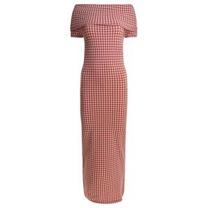 Alaïa Vichy Knit Dress tag size 40 Women